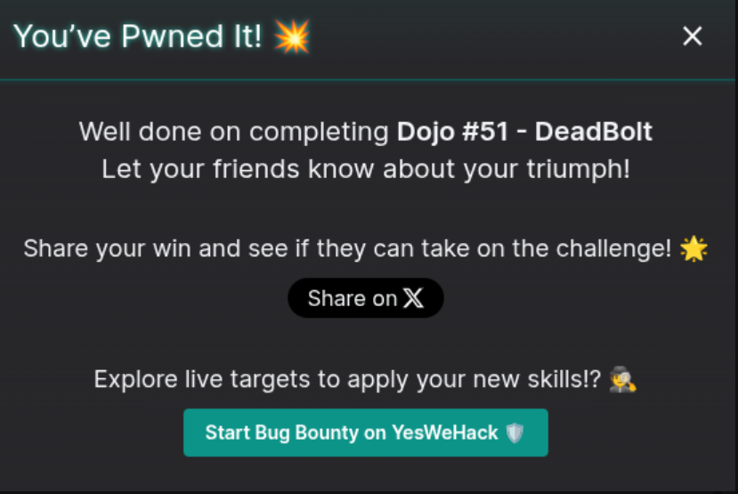 PWNED: challenge solved, flag captured